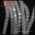 Silver claw chain with any size cz gemstone for jewelry